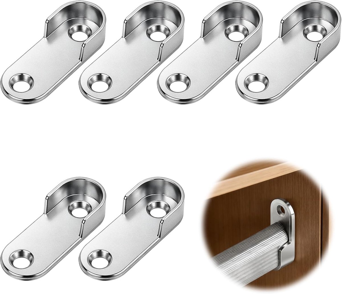 Kledingrek Houders - Stangbeugels Metaal - Kast Organiseren - Robuuste Metalen Constructie