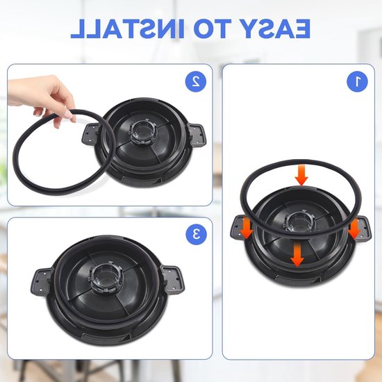 Siliconen afdichtring voor keukenmachine, mixpan en deksel, geschikt voor Monsieur Cuisine Connect en Smart apparaten — afbeelding 4