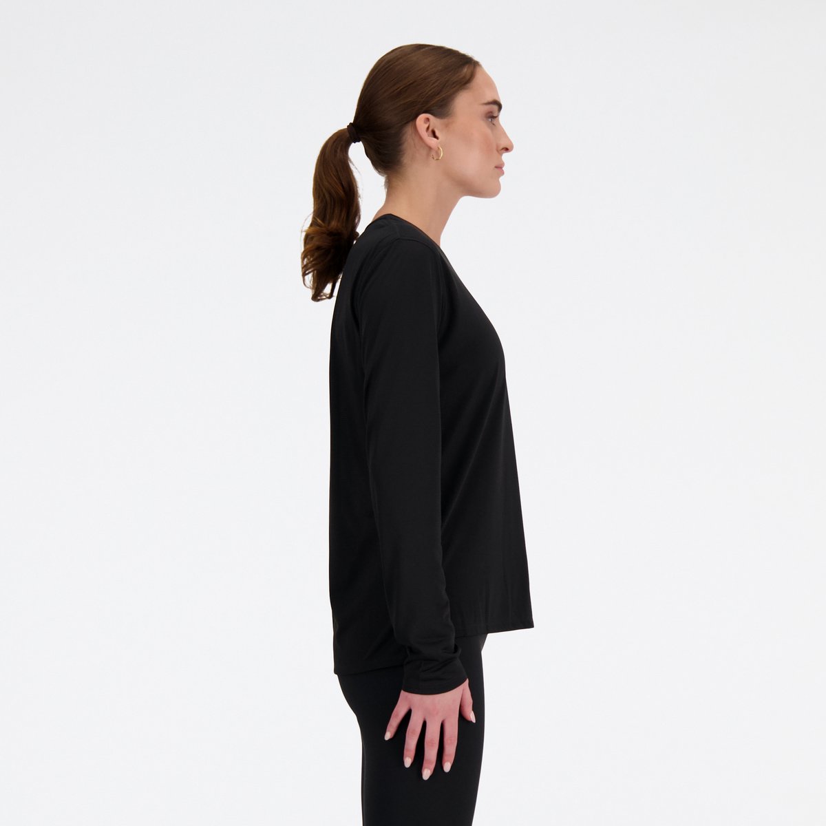 New Balance Sport Essential Long Sleeve Dames Sporttrui - BLACK