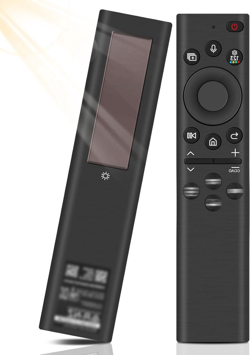Universele Solar Voice Afstandsbediening voor Smart TV, Vervangende Afstandsbediening met USB Type-C, Compatibel met Diverse Smart TV's - Zwart