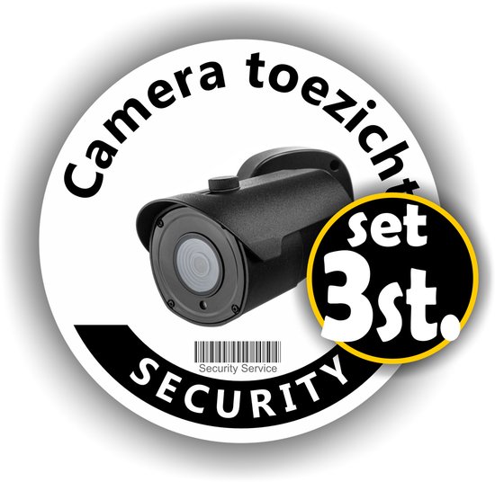 Ensemble d'autocollants de sécurité de surveillance par caméra néerlandais