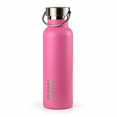 Flessi® Geïsoleerde RVS Drinkfles 750ml – Dubbelwandig – 0% Plastic – BPA-vrij – Lekvrije Thermosfles, RVS Waterfles & Drinkbeker voor Volwassenen – RVS dop – Roze