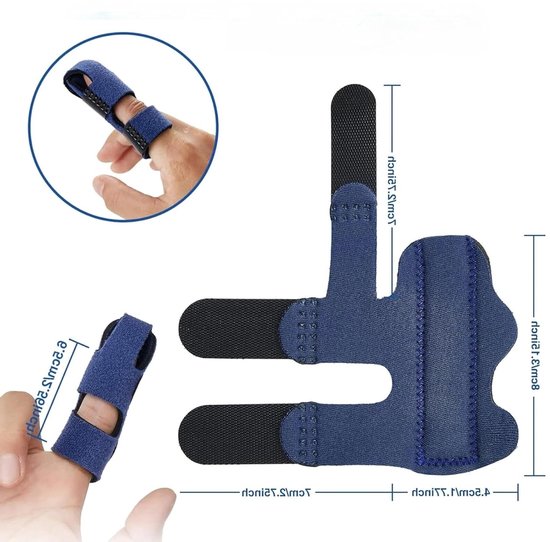 Set van 2 Verstelbare Vinger Splints voor Breuk en Trigger Finger, Wasbare Ondersteuning voor Artritis en Vingerblessures — afbeelding 5
