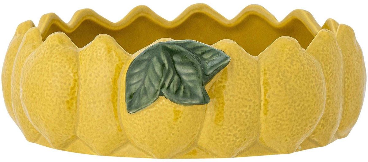 Schaal aardewerk geel Limone 21cm