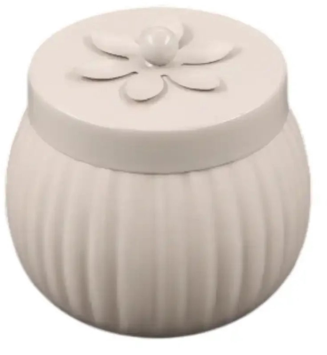 Opbergpotje Seckau beige metaal 9cm