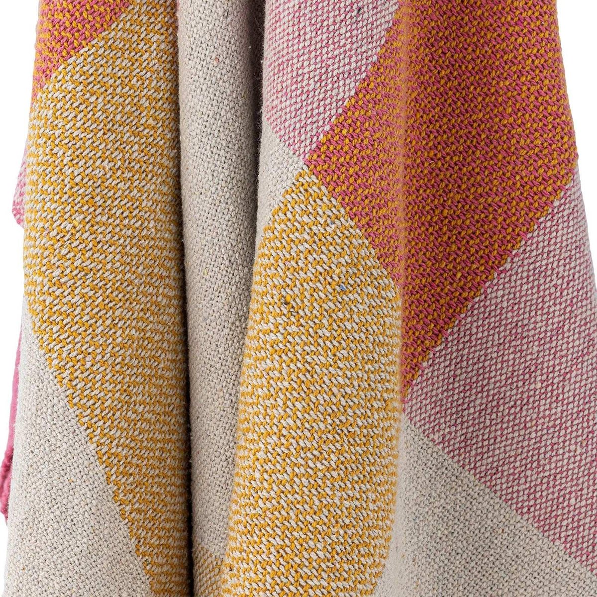 Bloomingville Plaid gerecycled katoen roze Hadley 130x160cm [gid://shopify/Metaobject/329716695375,gid://shopify/Metaobject/303097905487]