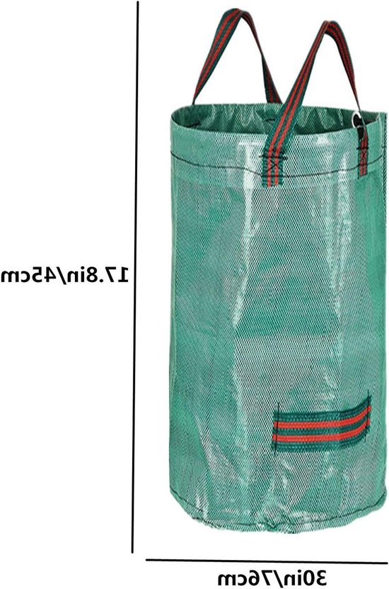 120L Heavy Duty Tuin Afvalzakken (H76cm, D45cm) en Tuinieren Handschoenen - Herbruikbare Vuilniszakken voor Tuin & Gras van Merkloos	 — afbeelding 5