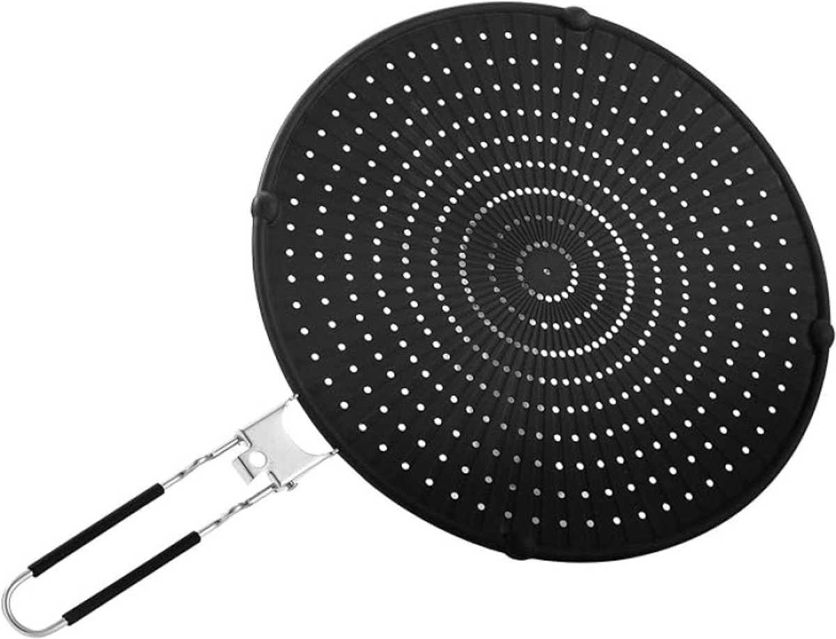 Opvouwbare siliconen spatbescherming voor pannen, 32 cm