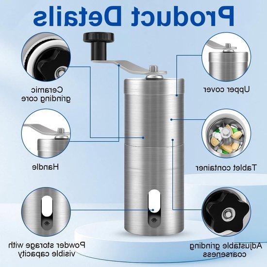 Tablets Freezer voor het Malen van Medicijnen, Kleine Tablet Molen, Tablet Crusher en Poedervermaler voor Efficiënte Pillenverwerking van Merkloos — afbeelding 2