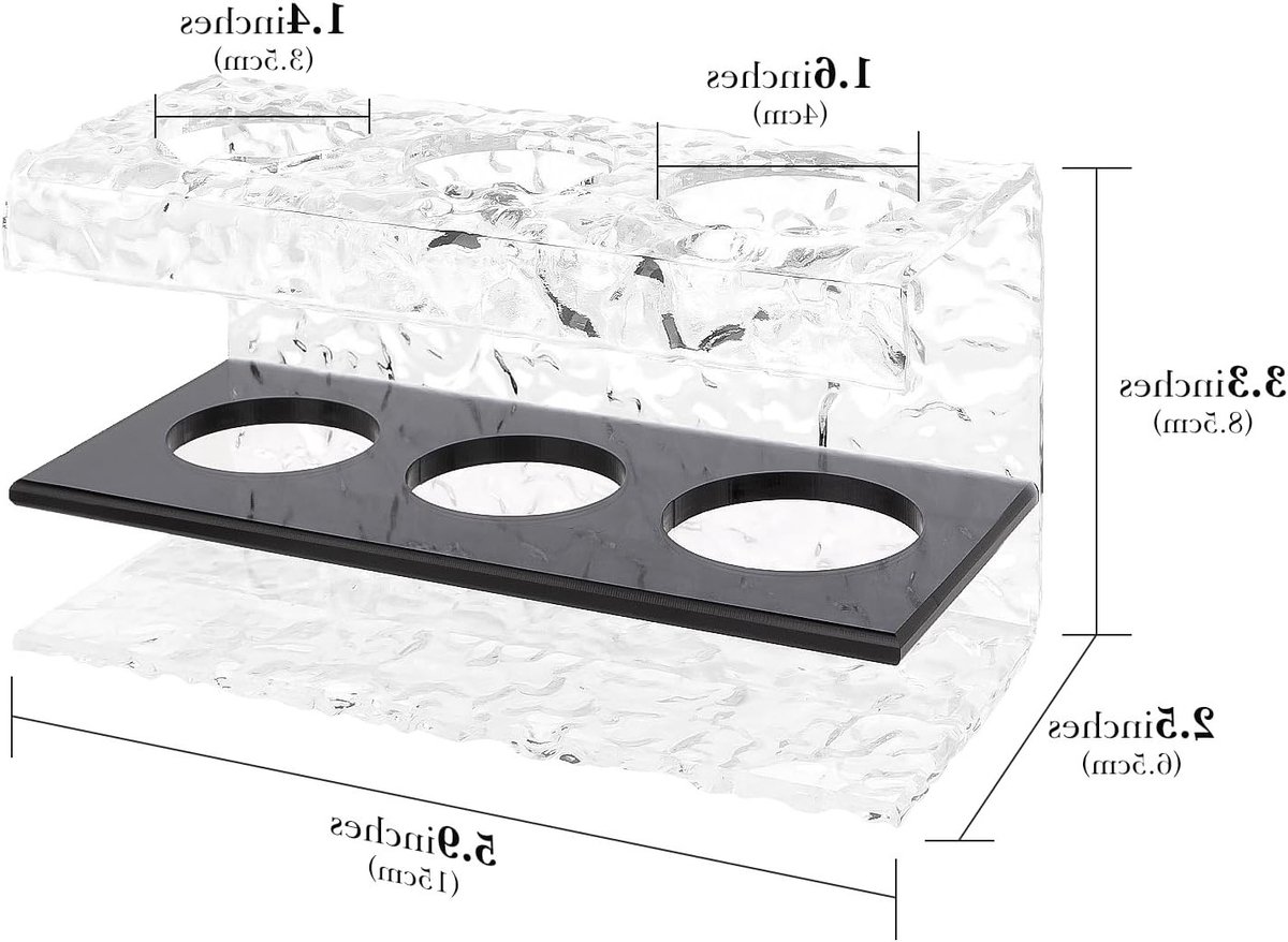 Elektrische tandenborstelhouder voor badkamer en douche, acryl organizer met 3 vakken voor Oral-B en Philips Sonicare tandenborstels — afbeelding 2