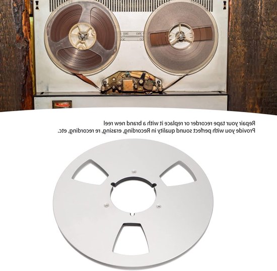Lege 1/4 Inch Tape Reel met Drie Gaten, Aluminium Opname Accessoire voor Tape Recorders en Geluidsapparatuur — afbeelding 5