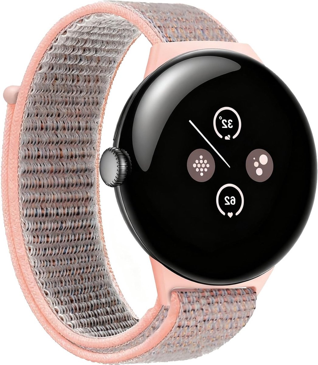 Sport Armband Horlogeband 45mm Nylon Verstelbaar voor Pixel Watch 3 & 4