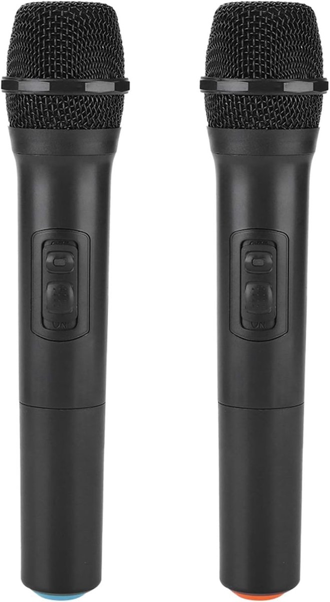 Draadloze Handmicrofoonset met Ontvanger en Antenne voor Karaoke en Presentaties