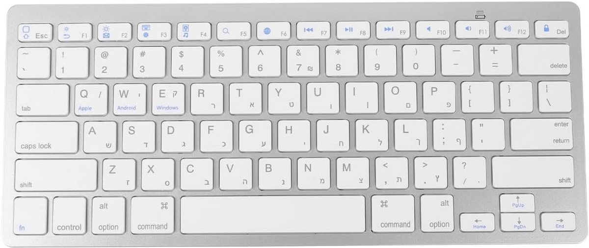 Stil Draadloos Toetsenbord Hebreeuws Compact Voor Desktop en Mobiel