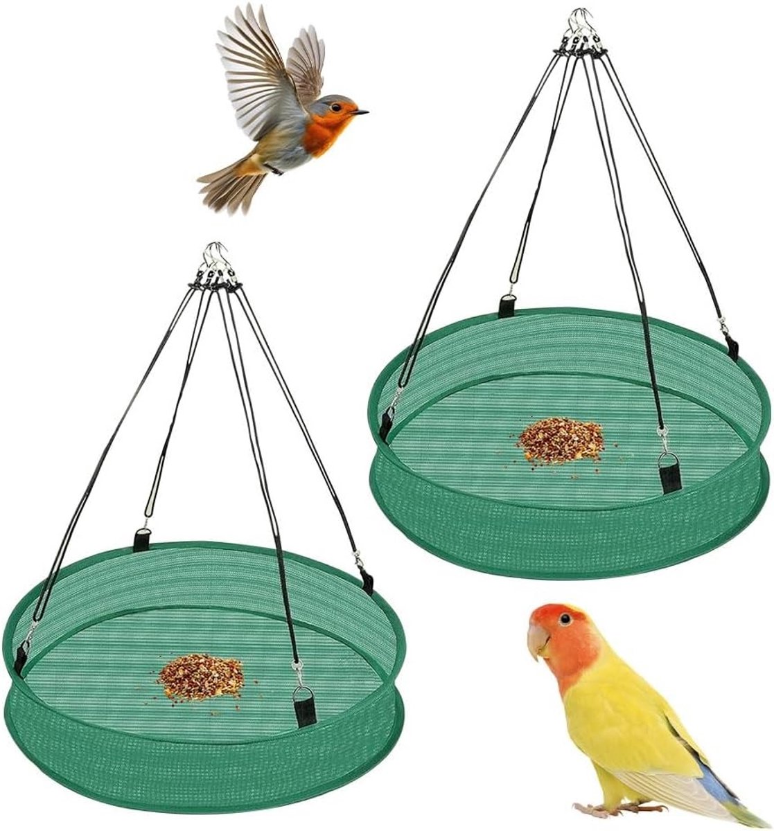 Vogelvoederopvangbak voor een schone tuin, eenvoudig te gebruiken en weerbestendig