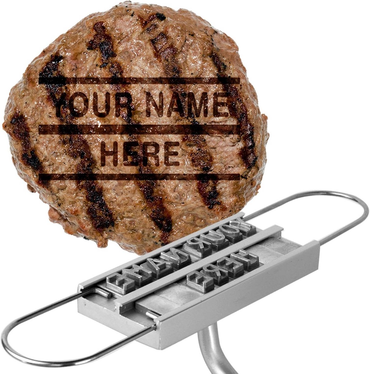 Grill Stoofijzer met Verwisselbare Letters voor Vlees en BBQ
