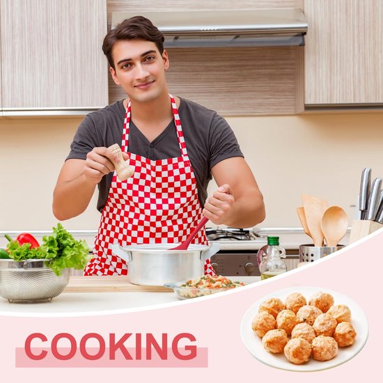 Gehaktbal Maker, 2 stuks niet-stick gehaktbal maker gereedschap, veilige siliconen schep bal, mini met comfort handvat, lepel voor thuis koken — afbeelding 2