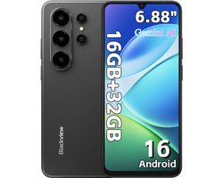 Blackview WAVE 10C Smartphone - Telefoon Dubbele Sim 4G - 6,88" HD+ IPS - 16GB(4+12) RAM - 32GB ROM - 5000 mAh - Android 16 - GPS - Zwart