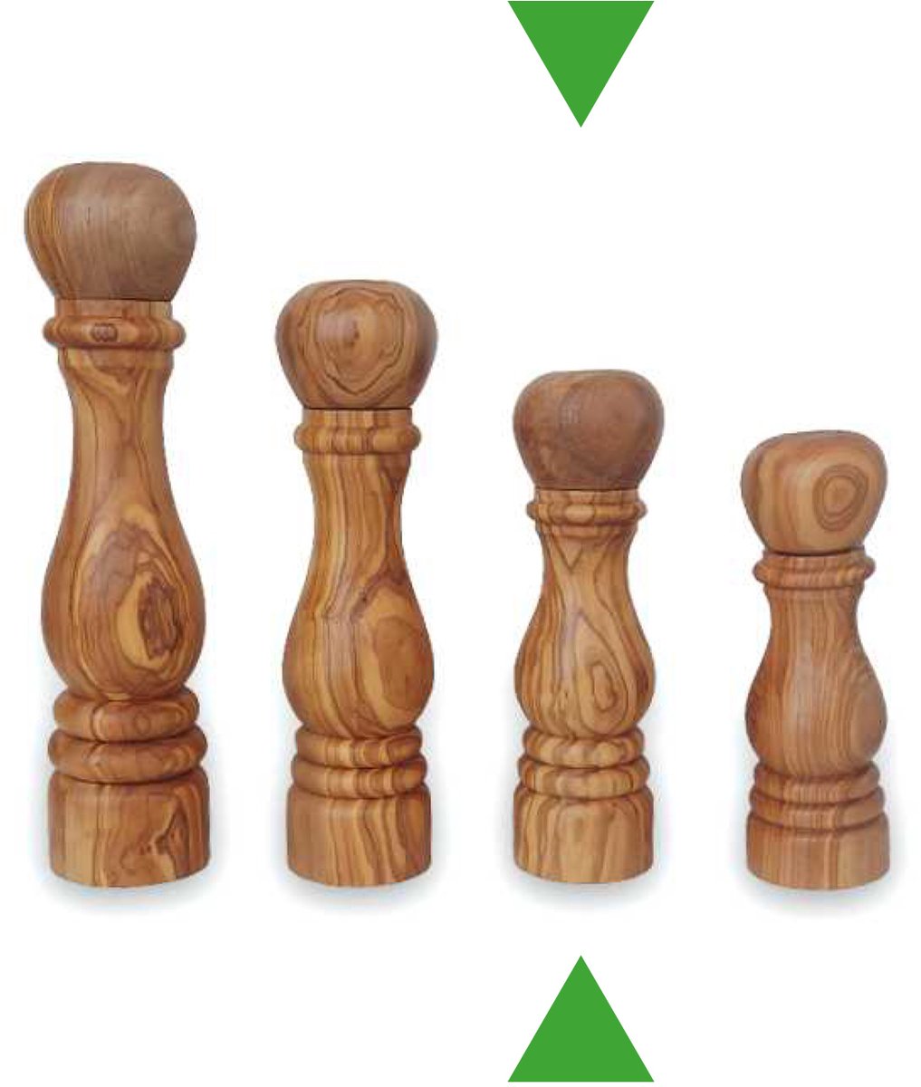Rizes Wood - Pure Olive Wood - olijfhouten Peper- of zoutmolen - Traditional - Olijfhout - Peper - Zout - 18 cm - Cadeautip - Duurzaam!