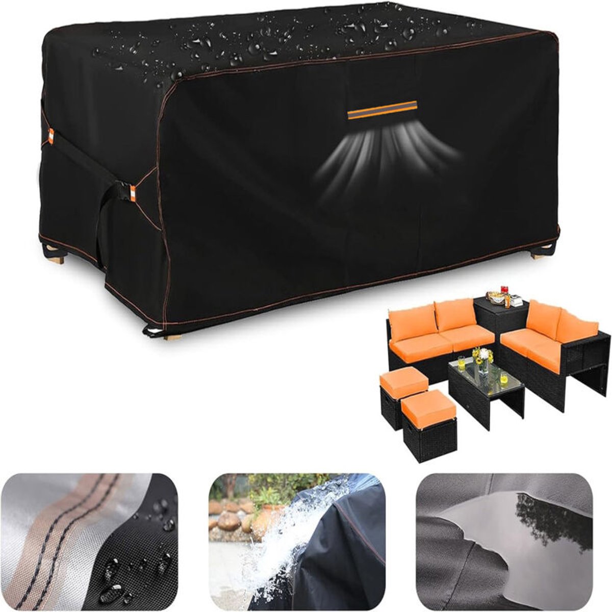 Tuinmeubelhoes (lengte x breedte x hoogte): 180 x 120 x 74 cm