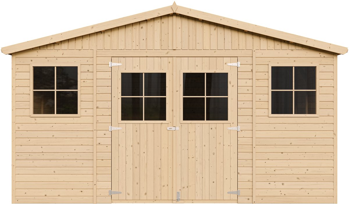 Timbela M330 - Houten tuinhuis - 15,84 m² - 420x418xH246 cm - zonder vloer