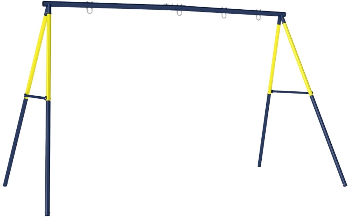 Blauw Stalen Schommelframe - 260x160x178cm - Tuin Outdoor Kinderen