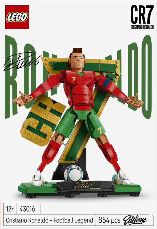 LEGO Editions Cristiano Ronaldo - Légende du Football CR 7 Kit de Construction pour Enfants - 43016