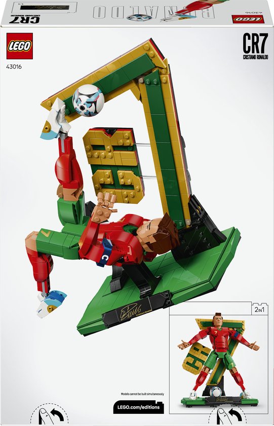 LEGO Editions Cristiano Ronaldo - Légende du Football CR 7 Kit de Construction pour Enfants - 43016