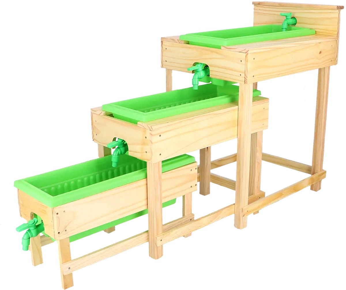Kids in the garden Houten watertafel set - Educatief speelgoed met kraan voor binnen & buiten — afbeelding 3