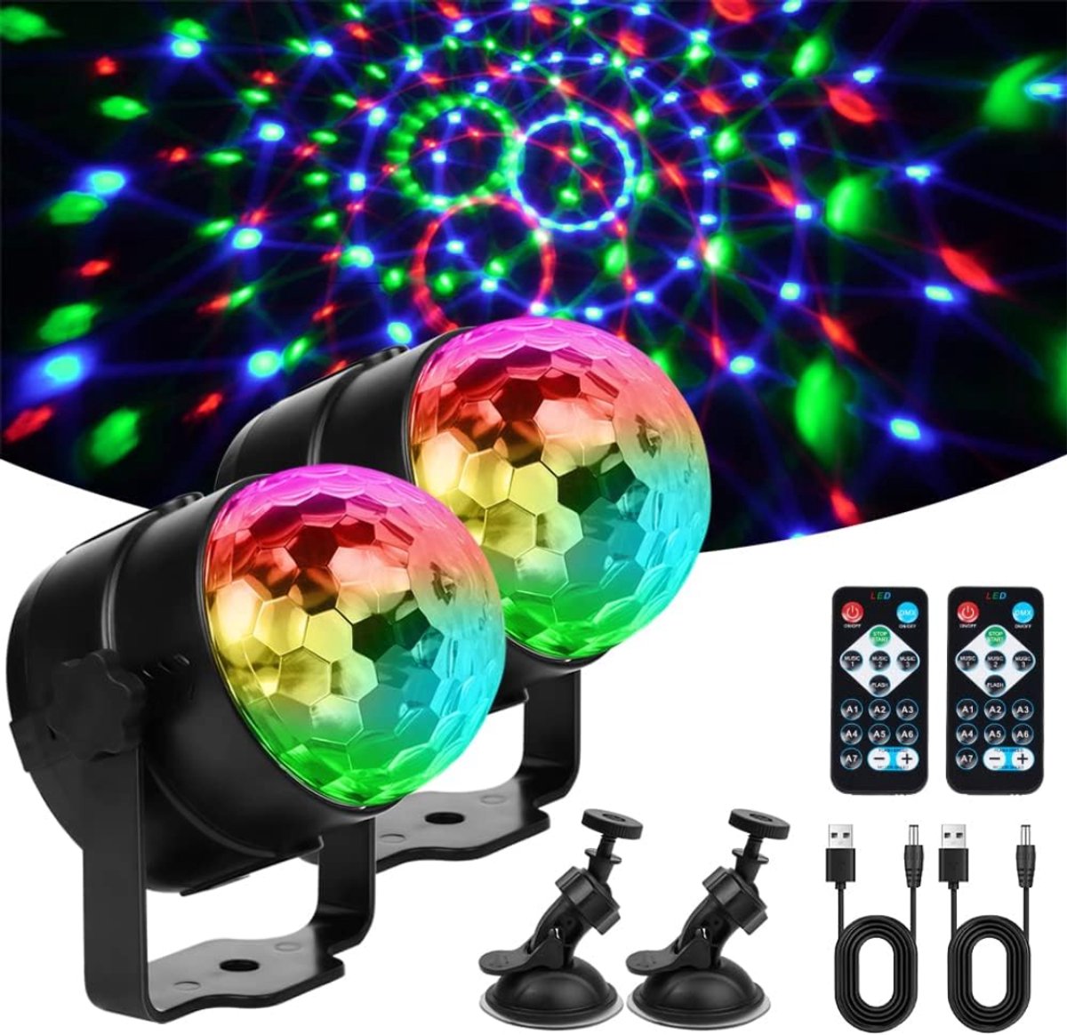 VLSelect®Discolamp - Discobal - Discoverlichting - Met 7 Kleureffecten