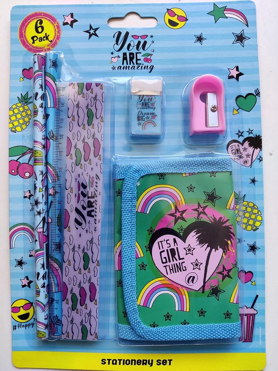 Girl thing you're great stationery set 6-delige