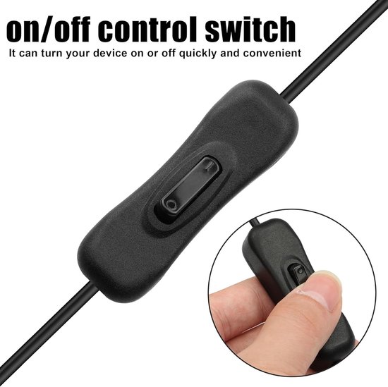 2 stuks DC 3,5x1,35 mm Y-splitter verlengkabel met aan/uit schakelaar voor camera en LED — afbeelding 2