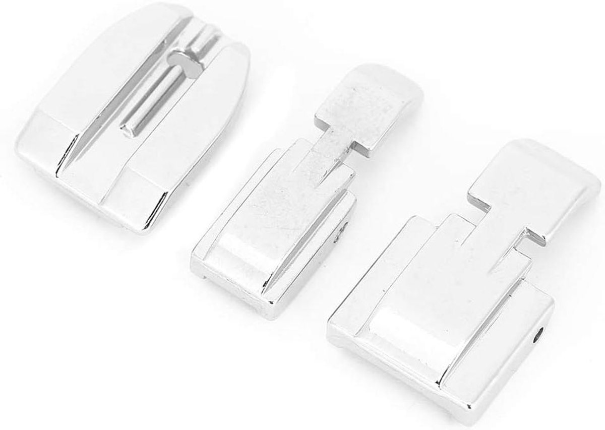 Naaivoet Set - Ritsvoetjes - Verborgen Ritsen - Verstelbaar Ontwerp - 3 Stuks - Zilver
