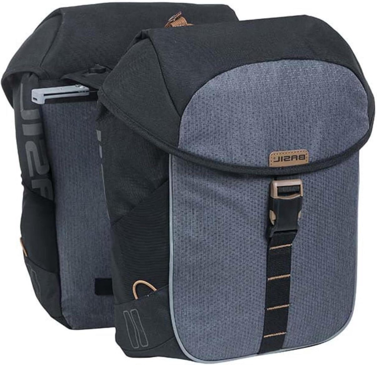 Dubbele Fietstas - Bagagedragertas - Fietsen Boodschappen - MIK Adapter - 32 Liter - Zwart