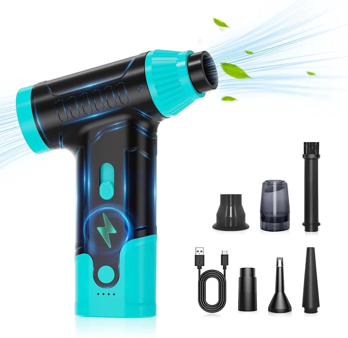 Perslucht Duster - Elektrische Blazer - Apparaten Reinigen - 150.000 Tpm - Mini - Groen