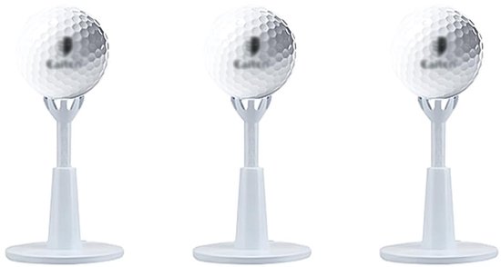 aladdien - Verstelbare Golf Tee - Golftraining - Duurzaam en flexibel - Wit - Golf accessoires - Perfect voor elke golfer - 3 stuks van Aladdien — afbeelding 2