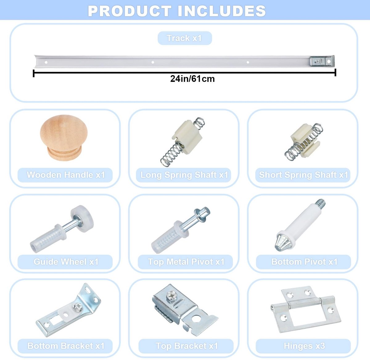 aladdien - Vouwdeur Reparatieset - Complete Set - Voor Meubel- en Kastdeuren - Gemakkelijk te Gebruiken - Inclusief Gereedschap - Geschikt voor Dive..