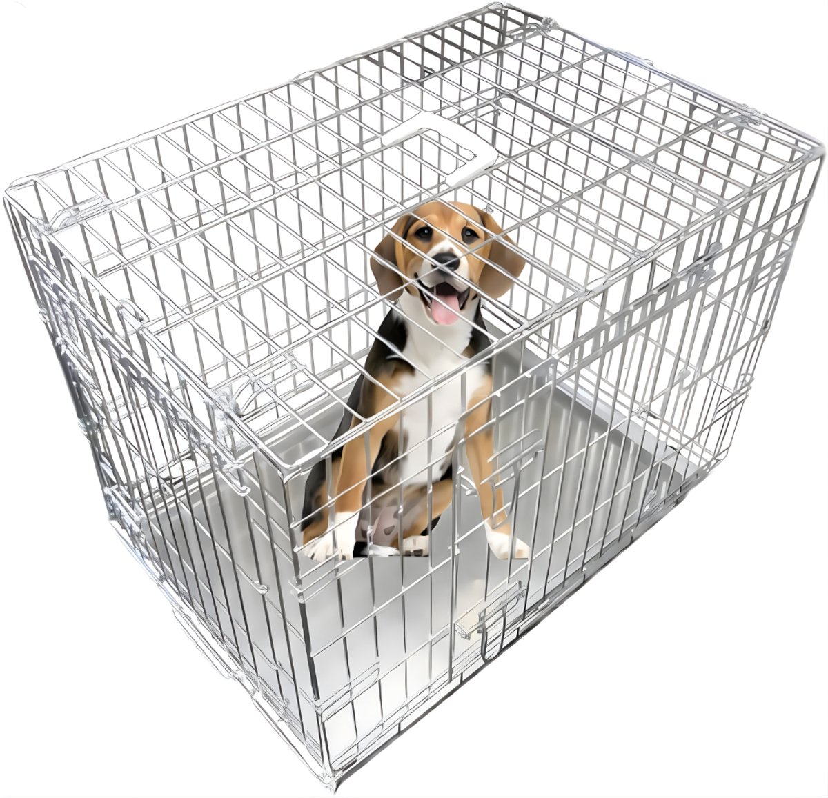 KAD® Hondenren - Hondenbench Auto - Hondenbench - Hondenbench Opvouwbaar - Hondenbench XXL - Zilver - 78cm x 9cm x 56cm