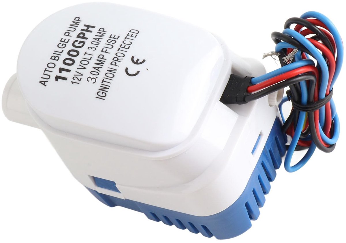 ONF3 - Automatische dompelpomp - 12 V - Hoge stroom - Compact formaat - Vlotterschakelaar - Efficiënte prestatie - Geschikt voor boten - PVC