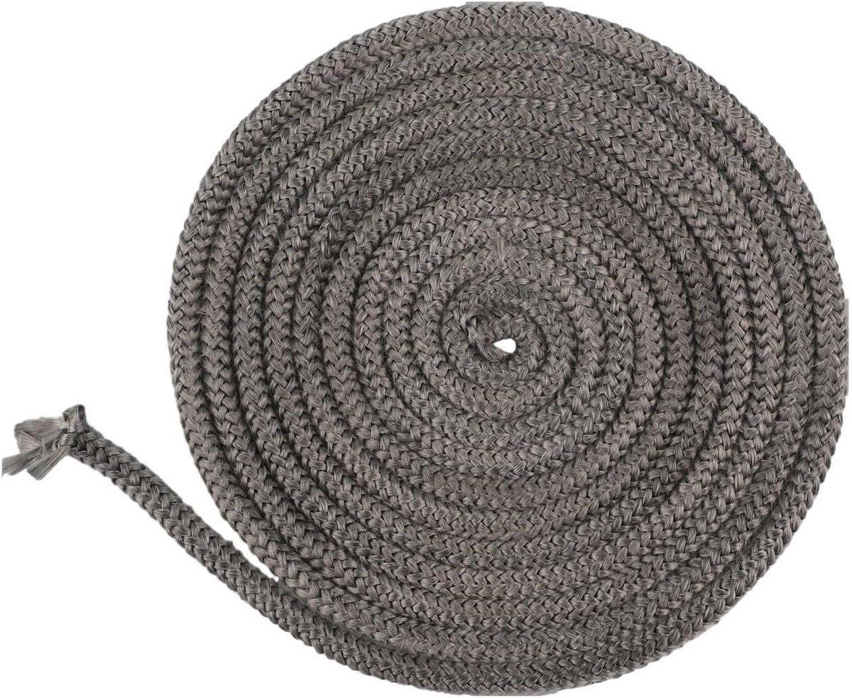 Kachel deur touw - Glasvezel pakking - Oven afdichten - Hoge temperatuur bestendig - 9mm x 3 meter - Donkergrijs
