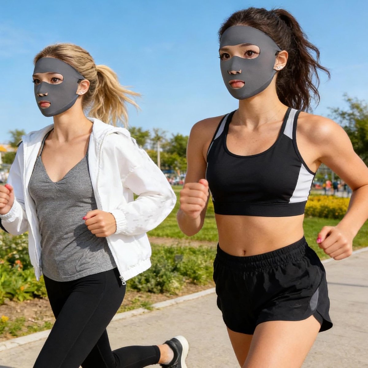 Zomer Gezichtsbedekking - Mond Neus Masker - Outdoor Sporten - Ademend Ijszijde Materiaal - 23 cm Breed - Meerdere Kleuren