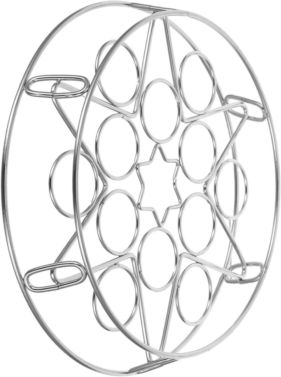 Stoommand Keukenrek Stoominzet Voedsel Gezond Koken Verhoogd Voetontwerp 25.5 cm Zilver