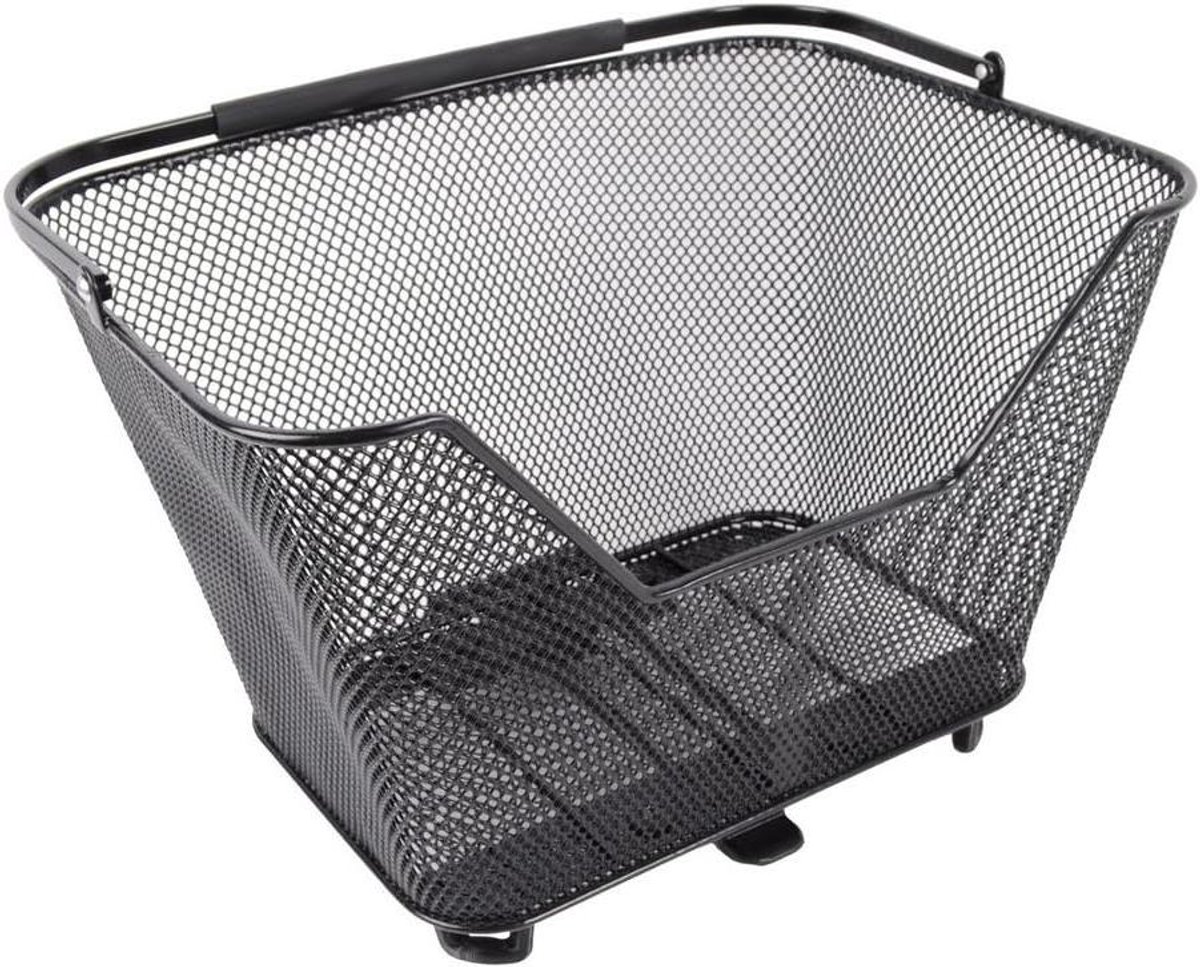 Fietsmand - Bagagedrager mand - Boodschappen vervoeren - Stevige rek montage - 75 kg draaglast - Zwart