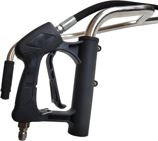 Oppervlaktereiniger - Terrasreiniger - Opritten Reinigen - Met 4 Wielen - 20 Inch - Zilver Zwart — afbeelding 5