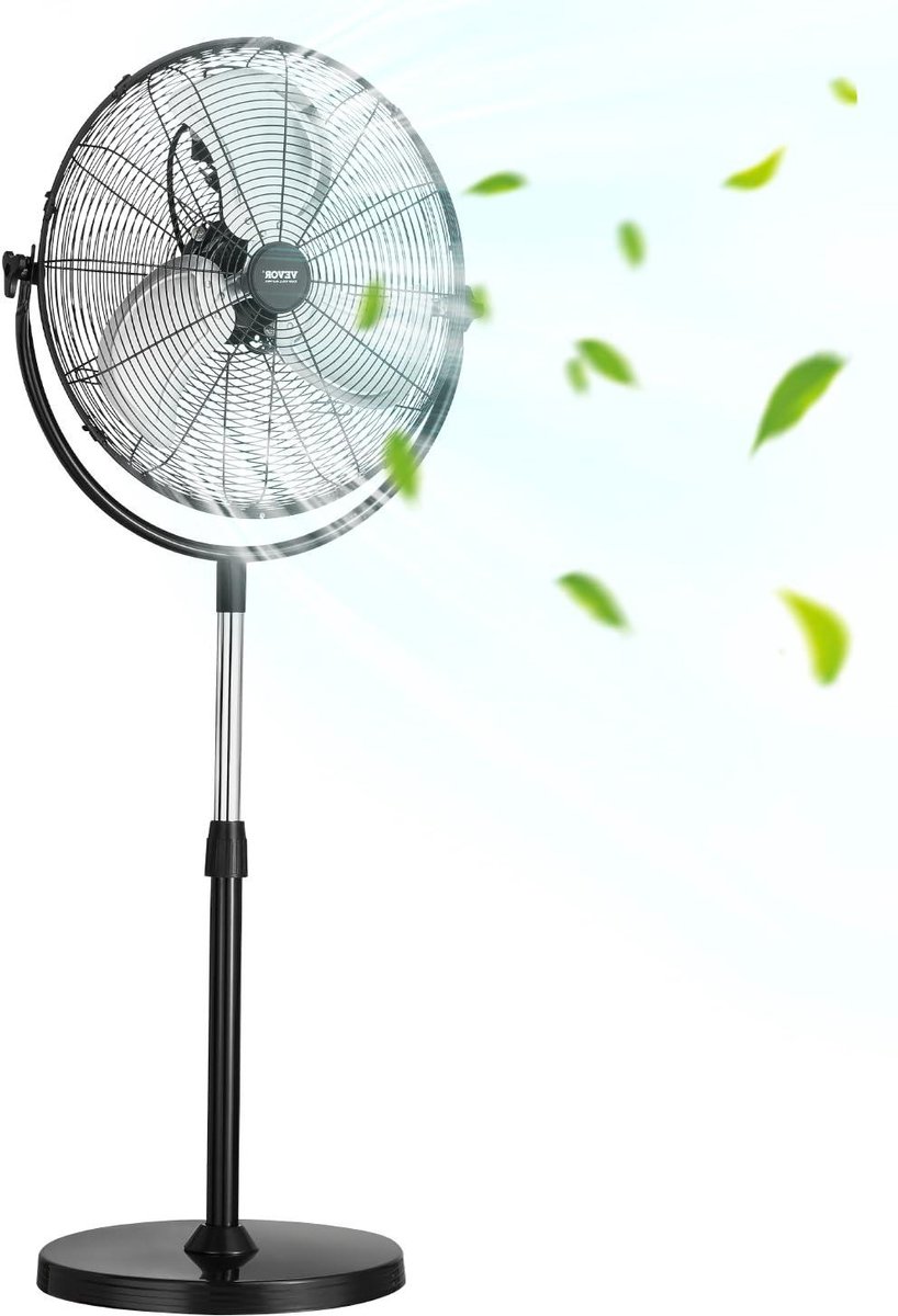 Industriële Ventilator - Vloerventilator - Ruimte Koelen - 3 Snelheden Instelbaar - 560mm - Zwart