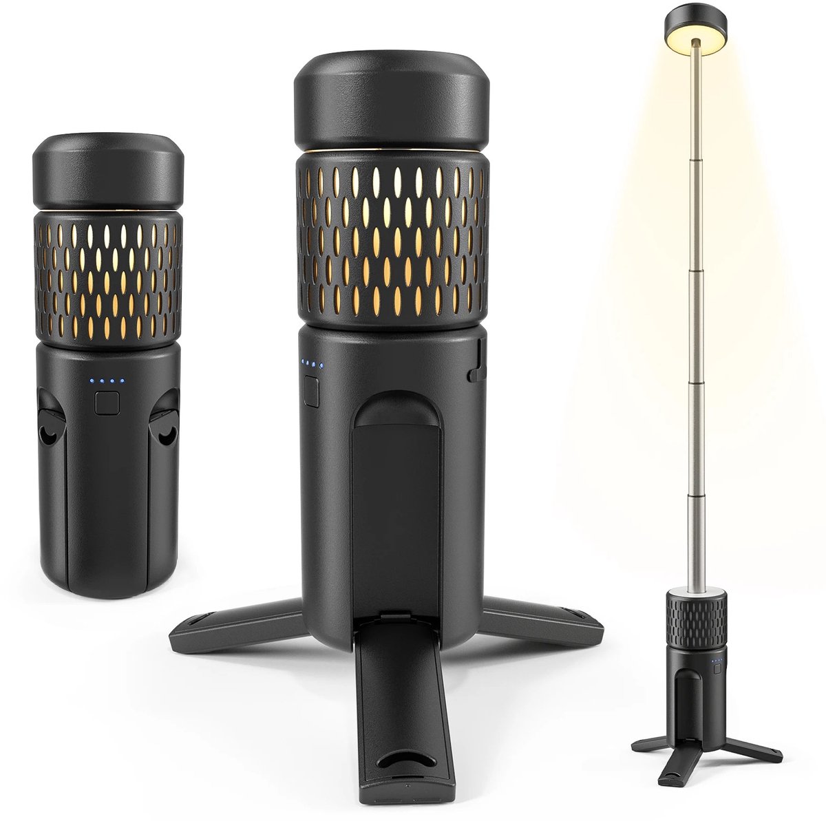 MakkelijkMooi Kampeer Verlichting met Statief - Camping Lamp - Uitschuifbaar en Compact - SOS Modus - Instelbare Verlichting