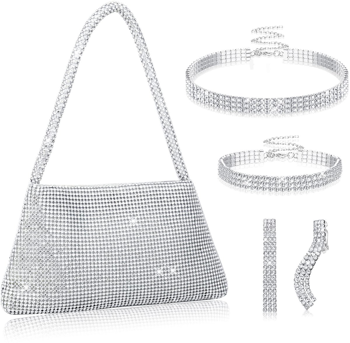 aladdien - Elegante dameshandtas set van 4 - Inclusief ritssluiting - Perfect voor dagelijks gebruik - Stijlvol en praktisch - Ideaal voor elke gele...