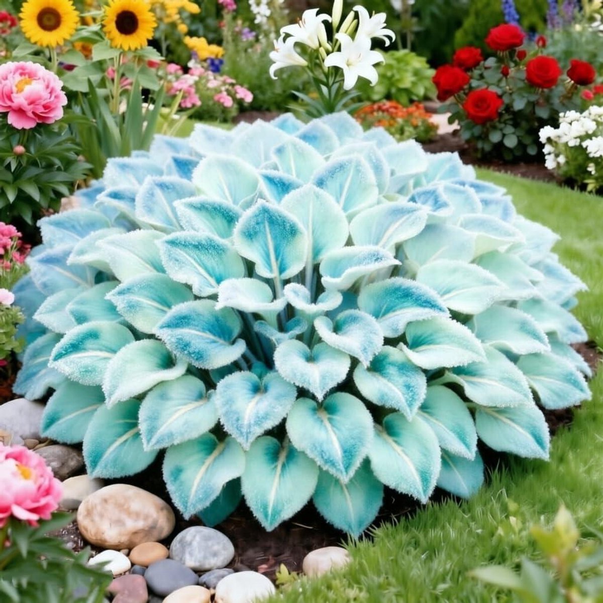 Hosta wortelstokken - Decoratieve planten - Tuin decoreren - Winterhard en duurzaam - 4 bollen - Veelkleurig