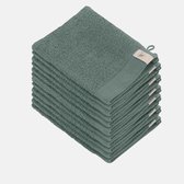 Walra Washand - Soft Cotton - Set van 12 - Hotel Kwaliteit - 100% katoen - 550 g/m² - 16x21 cm - Legergroen