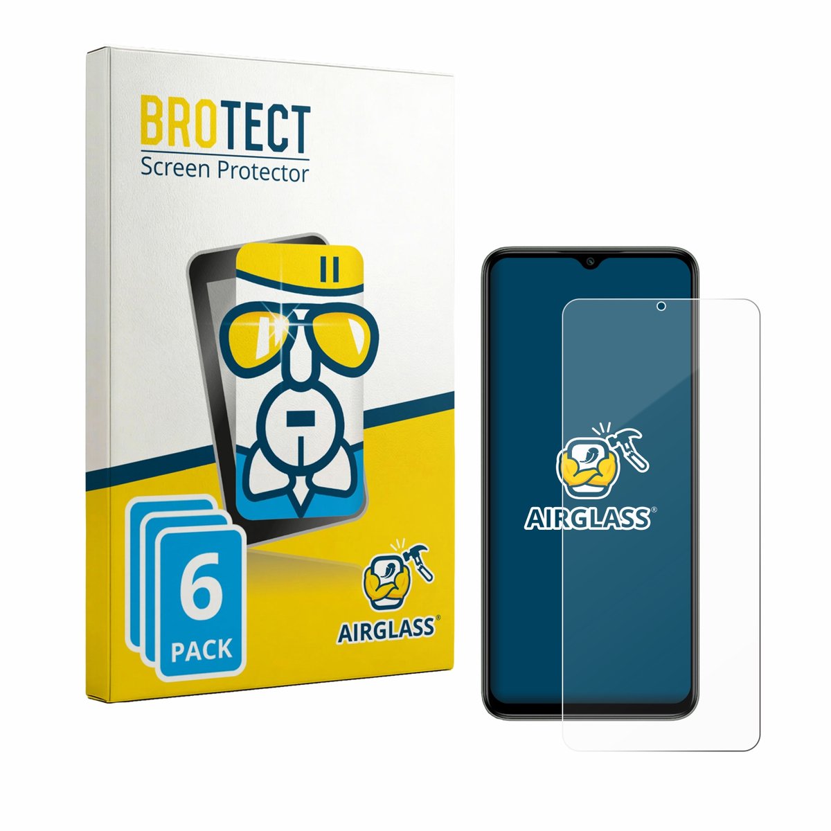 Screenprotector 6 Stuks voor Itel Zeno 100 Beschermglas transparant